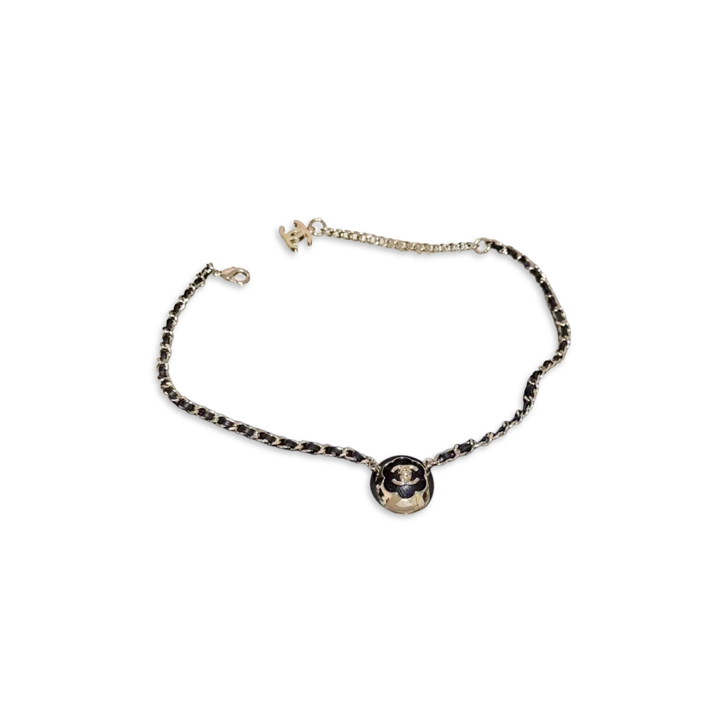 Ch**el gold camellia necklace